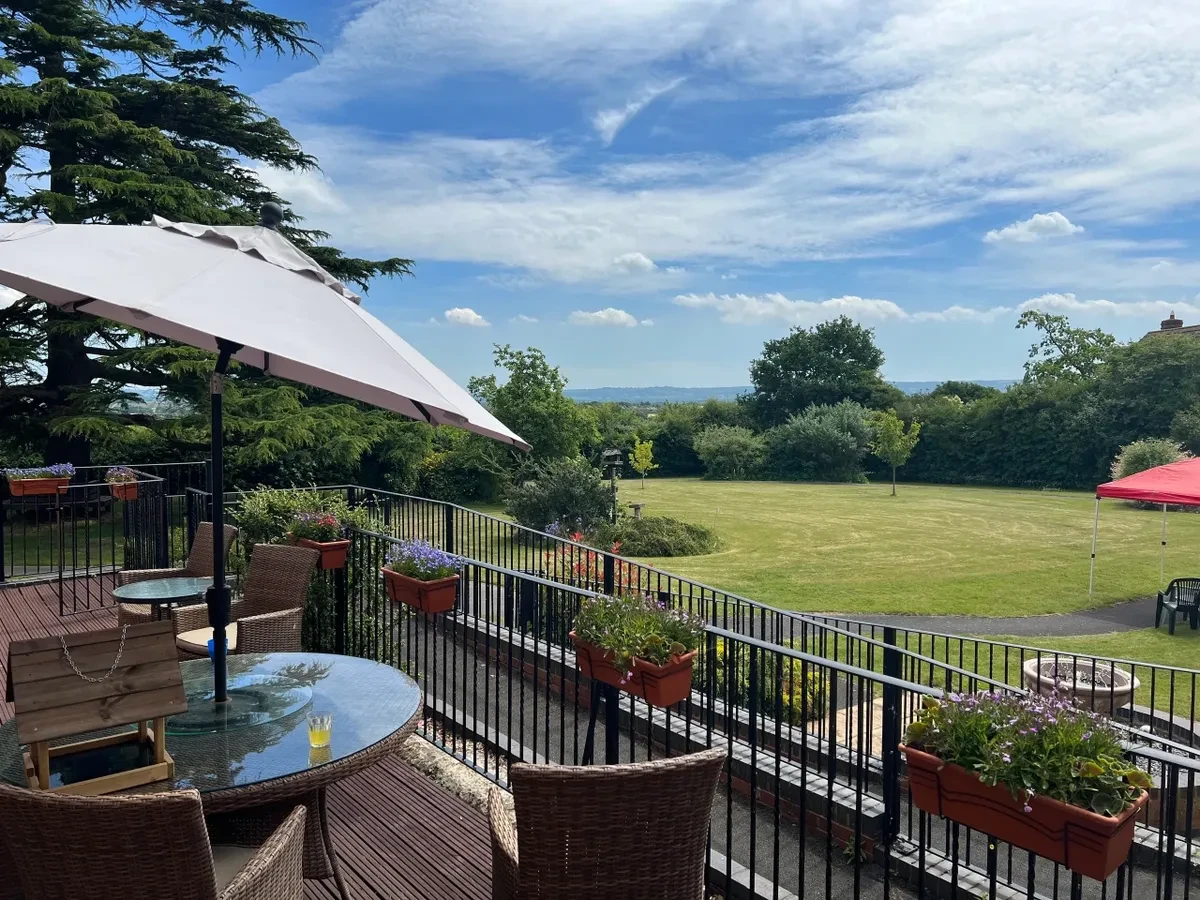 Garden terrace at Greenhill Park